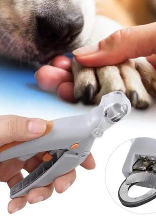 Светодиодная машинка для стрижки когтей для домашних животных, кусачки для когтей домашних питомцев3 фото