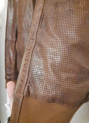 Мужская куртка бомбер stwo коричневая4 фото