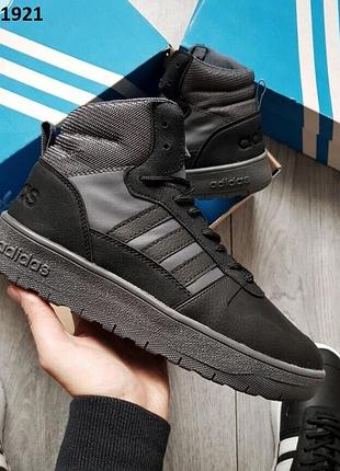 Зимние мужские кроссовки adidas ultra boost (чорні) термо