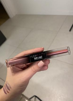 Жидкие тени huda beauty matte &amp; metal melted shadows