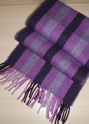 Шерстяной шарф кашне gant 100% шерсть шотландия