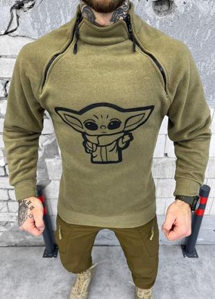 Флиска кофта мужская тактическая йода койот