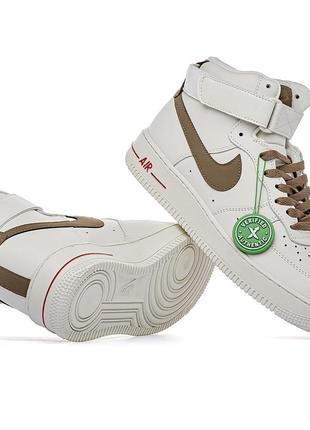 Nike air force 1 mid yohood rice white1 фото