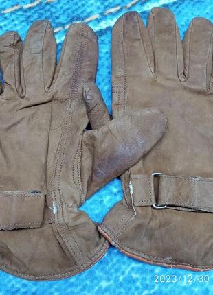 Перчатки кожаные рабочие винтажные2 фото