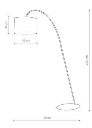 Торшер nowodvorski 6818 alice e27 1x60 w ip20 bl