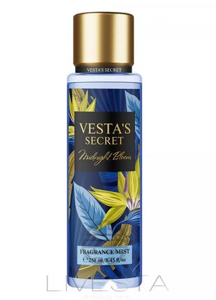 Жіночий парфумований спрей-міст для тіла midnight bloom vesta's secret, 250 мл (114601)