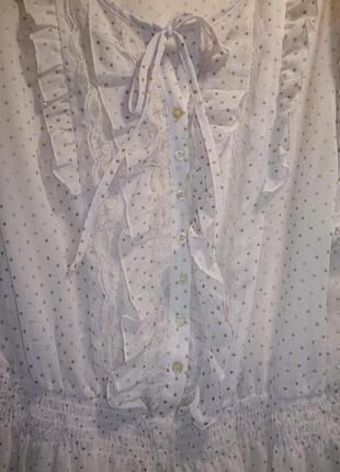 Шифоновая блуза с воланами кружевом и блёстками uk 18  eur 462 фото