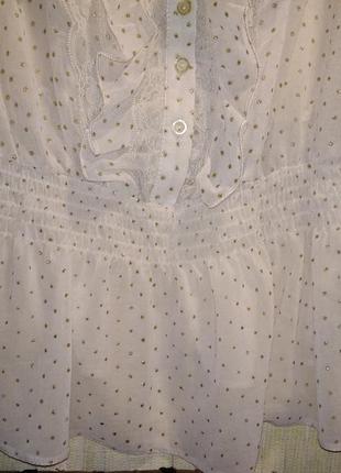 Шифоновая блуза с воланами кружевом и блёстками uk 18  eur 468 фото