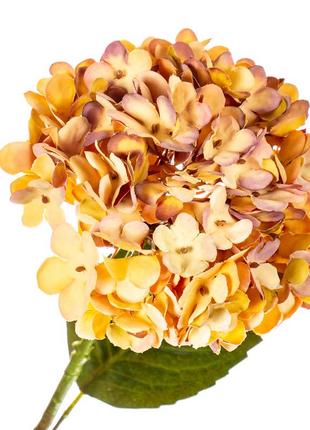 Цветок искусственный "гортензия оранжевая"2 фото