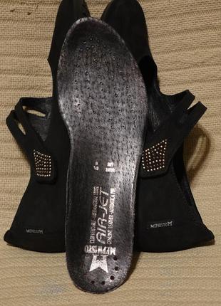 Шляхетні чорні шкіряні туфельки mephisto air jet францунка 5,5 ( 24,7 см.)7 фото
