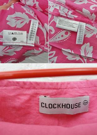 Летняя хлопковая юбка clockhouse с карманами на завязках3 фото
