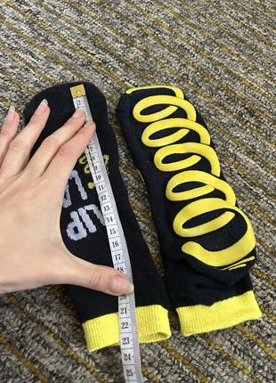 Яскраві носки чорні - жовті з тормозами спортивні протиковзні порорезинені