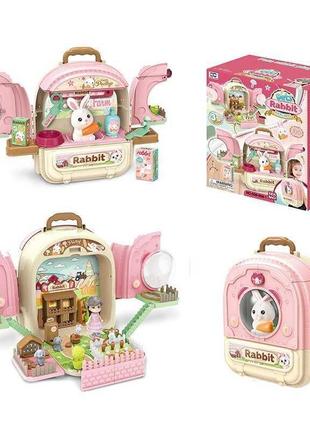 Игровой набор зайчик в рюкзаке rabbit farm, в кор. 30*27*15см