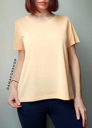 Базовая футболка пастковая персиковая модал монki1 фото