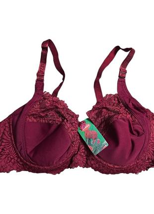 Бордовий бюстгальтер напівм'яка чашка d (4)