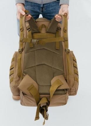 Армейский рюкзак тактический 70 л водонепроницаемый туристический рюкзак цвет: койот3 фото