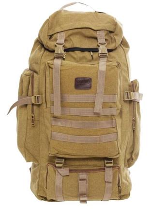 Армейский рюкзак тактический 70 л водонепроницаемый туристический рюкзак цвет: койот9 фото