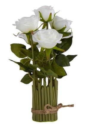 Букет роз, белый1 фото