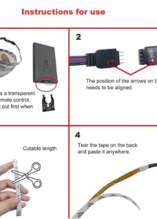 Світлодіодна led стрічка rgb 2835 з пультом5 фото
