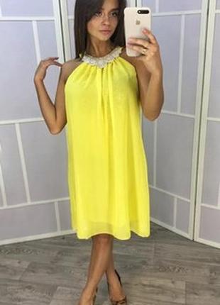 Платье летнее, желтое, размер хs-s