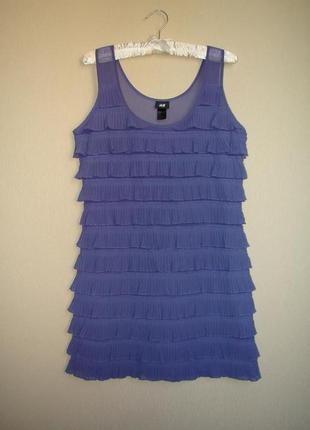 Плиссированное платье лавандового цвета  h&m