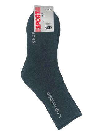 Носки мужские махровые высокие sport 27-31 размер (42-46 обувь) зимние серый3 фото