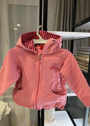 Мастерка esprit кофта esprit для дівчинки 1-2 років кофта на змійці з капюшоном і карманами