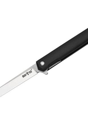 Ніж складаний на підшипнику з клинком із сталі d2 grand way sg 097 black tanto