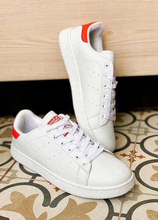 Кроссовки adidas stan smith red and white