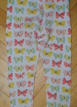2 - 3 роки 98 см яскраві модні фірмові легінси лосини метелики дівчинці