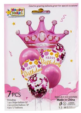 Набір повітряних кульок "рожева корона"