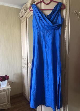 Розкішна довга шовкова сукня з розрізами, натуральний шовк шовк3 фото