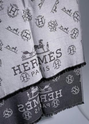 Шарф hermes grey2 фото