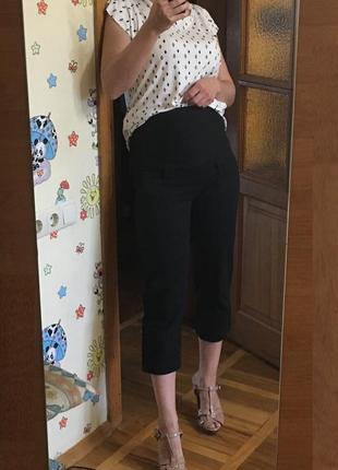 Бриджи капри летние брюки кроп для беременных вагітних  h&m2 фото