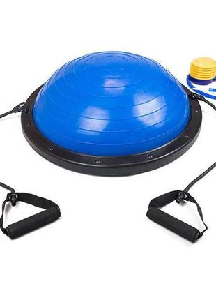 Балансировочная платформа easyfit bosu 60 см синий1 фото