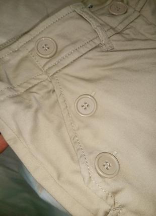 Базовые бежевые брюки прямые хлопок6 фото