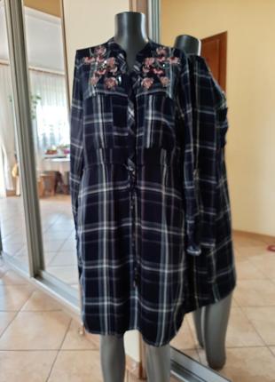 Віскозне з вишивкою плаття 👗 сорочка