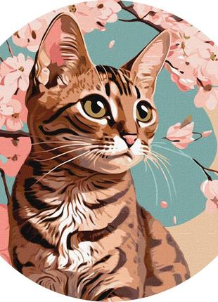 Картина за номерами "чарівне кошеня" ©art_selena_ua kho-r1012 діаметр 39 см ідейка