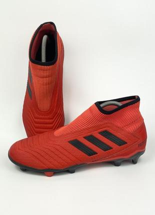 Бутси adidas predator 19.3 laceless fg оригінал червоні розмір 40.5 41