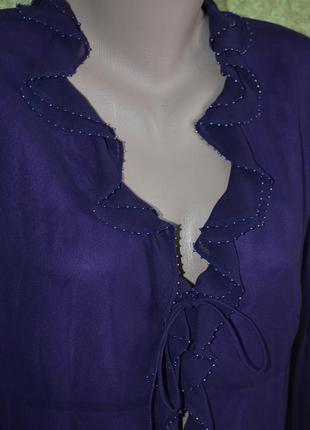 Нежный шелковый кардиган фиолетового цвета3 фото