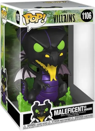 Фігурка 25 см малефісента дракон 1106 funko pop jumbo villains maleficent