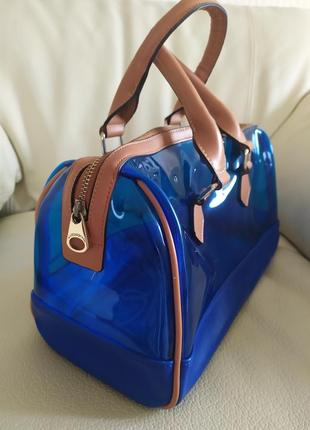 Синяя прозрачная сумка2 фото
