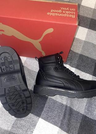 Черные мужские зимние ботинки puma desierto v3 boots новые оригинал сша10 фото