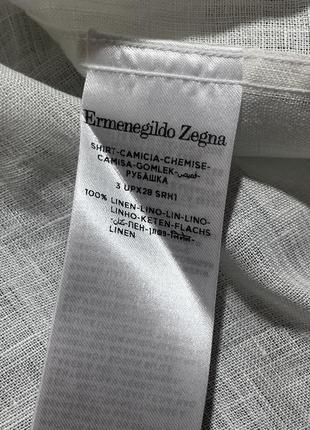 Сорочка льон ermenegildo zegna оригінал old money3 фото