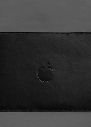 Кожаный чехол для macbook air 15-inch 2023 черный