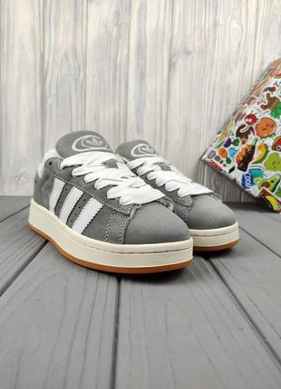 Adidas campus 00s winter gray white4 фото