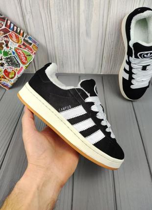 Adidas campus 00s winter black white5 фото