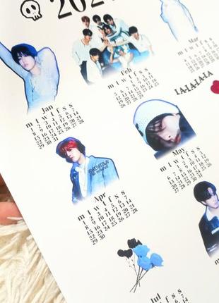 Постер календарь stray kids стрей кидс а4 кей поп k-pop