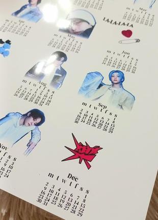 Постер календарь stray kids стрей кидс а4 кей поп k-pop