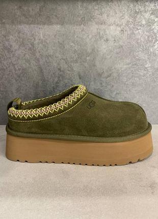 Жіночі уггі ugg tazz slipper platform «burnt olive»2 фото